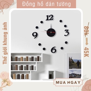 Đồng hồ dán tường hiện đại kim trôi không tiếng động