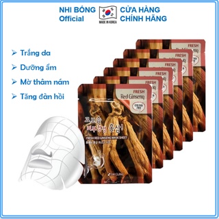 Mặt nạ giấy - Mặt nạ dưỡng da chiết xuất từ nhân sâm 3W Clinic Hàn Quốc [ Combo 10 Túi / Hàng Nhập Khẩu Hàn Quốc]
