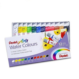 [Mã LIFEBOOK1 giảm 30K đơn 150K] Màu Nước 12 Màu Pentel WFRS-12 (Tuýp 5ml)