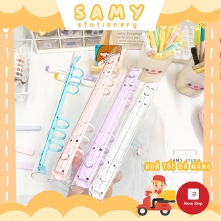 Bìa Còng Binder Size A5 Nhiều Màu Basic Hàn Quốc Màu Pastel Sổ Làm Planner Bullet Journal Take Notes nhỏ gọn