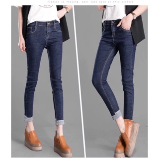 [ SIZE ĐẠI 55kg~120kg] QUẦN JEAN NỮ XANH MUỐI TIÊU 9 TẤC BIG SIZE