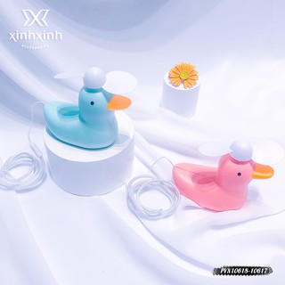 Quạt mini tích điện hình chú vịt xinh xắn
