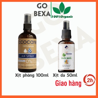 Chai xịt đuổi muỗi Ecocare, xua đuổi muỗi và côn trùng, dung tích 50ml -100ml