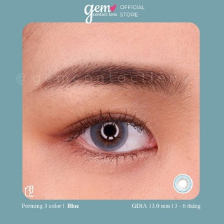 Áp Tròng Giãn Nhẹ PORMING 3COLOR BLUE Hsd 3-6 Tháng OLENS KOREA Lens Xanh Tây Sáng Có Lệch Phù Hợp Mắt Nhạy Cảm