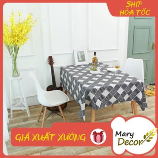 Khăn trải bàn Sóng Nhật Bản viền ren (đủ kích thước) - B07