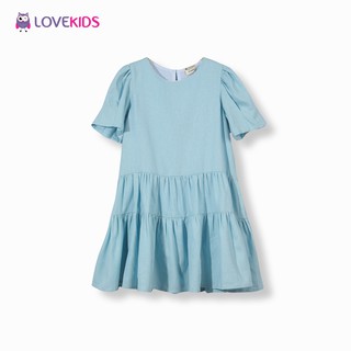 Váy suông đuôi cá tầng BG xanh và hồng - Lovekids