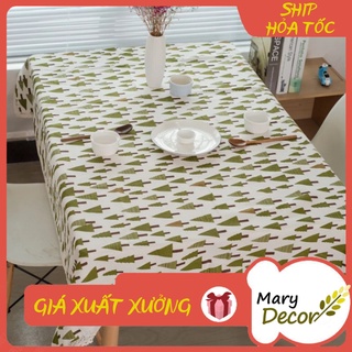 Khăn trải bàn Cây thông viền ren (đủ kích thước) - D07