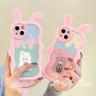 IPhone 14 13 12 11 Pro Max Xs Max Xr XỐp Điện Thoại Họa Tiết Que Kem / Thỏ Cho
