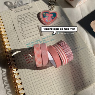 CUỘN WASHI TAPE GAM MÀU PASTEL CÓ HỌA TIẾT (ảnh thật) -  washi tape trang trí - Tiệm nhà Chun
