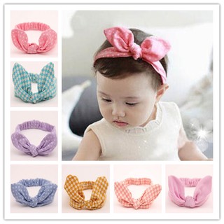 turban băng đô vòng nơ hoạ tiết kẻ ngang, chấm bi, caro 9 màu ms92311