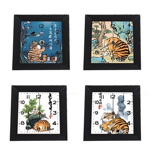 Đồng hồ treo tường hổ mập dạng khung ảnh 13x13 cm DHTI7 chonky tiger cute dễ thương