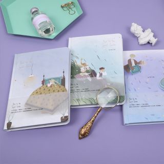 Sổ tay sổ ghi chép bìa cứng in màu hoàng tử và công chúa