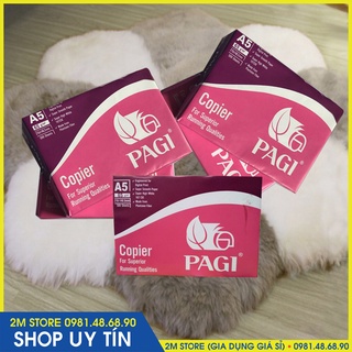 (Giấy Loại Tốt) Tập 500 Tờ Giấy A5 PAGI Hồng Định Lượng 65gsm