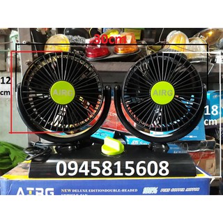 Quạt đôi ô tô cỡ lỡn 12v - 24v. Hàng đẹp.