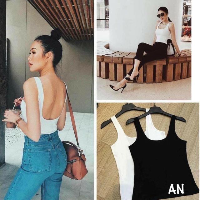 Áo ba lỗ hở lưng