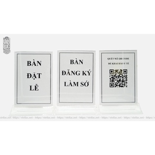 Kệ Mica để bàn, menu mica A5(15*21cm)