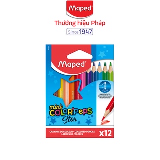 Chì màu Maped Mini - Pháp 12 Màu [Chính hãng]