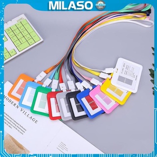 Dây đeo thẻ sinh viên, học sinh, nhân viên MILASO dây đeo bảng tên hộp nhựa kèm dây treo SA-001359