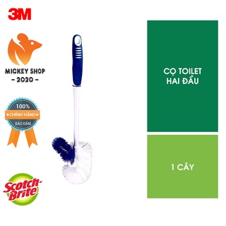 [ CAO CẤP ] Cọ toilet 2 đầu Scotch-Brite 3M đa năng với đầu nylon bền chắc, không gây trầy xước - CHÍNH HÃNG
