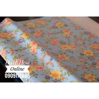 [Mẫu Hoa Xuân] Giấy nền xanh da trời kích thước 50x72 cm