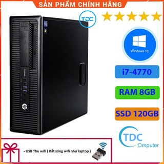 Case máy tính để bàn HP 400G1/600G1 CPU core i7-4770 Ram 8GB SSD 120GB Tặng USB thu Wifi