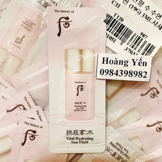 05 Gói chống nắng Whoo hồng dạng sữa mới Whoo Vital Hydrating Sun Fluid SPF50+ PA+++