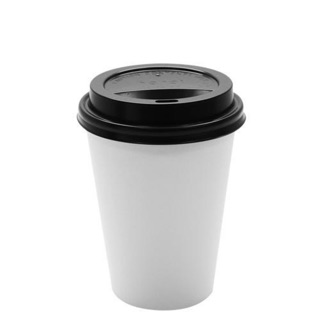 50 cái cốc ly giấy trắng 7oz, 9oz hay 12oz có nắp hoặc không nắp