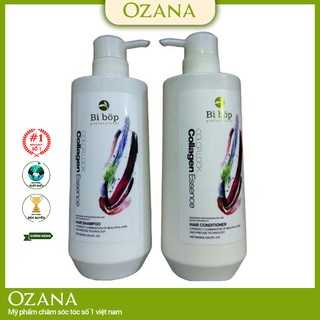 Bộ đôi gội xả ngăn rụng tóc  phục hồi hư tổn colagen BIBOP 800ml/chai
