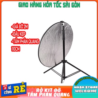 Bộ kit đỡ tấm phản quang chụp hình quay phim studio chân cao 1m5- 2m có thể điều chỉnh cao thấp