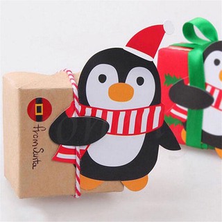 GIẤY THIỆP TRANG TRÍ KẸO MÚT HOẠT HÌNH CHIM CÁNH CỤT MÙA NOEL-GIÁNG SINH