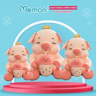 [Mã LIFEMALL2505 giảm 10% đơn 250K] Gấu Bông Heo Ôm Trà Sữa Cao Cấp Memon