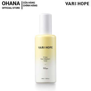Nước Hoa Hồng dưỡng sáng da Vari:hope 8 Days Pure Vitamin C Toner 100ml