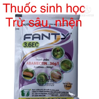 Chế phẩm xử lý Nhện gây hại hoa hồng Fanty 3.6EC gói 15ml longf1