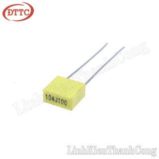 Bộ 2 Chiếc Tụ 0.1uF 104J 100V Màu Vàng 5mm