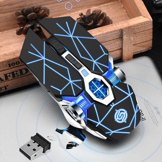 Chuột Chuyên Game Không Dây Tích Hợp Pin Sạc Trực Tiếp Có Đèn LED Nhấp Nháy Đổi Màu