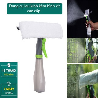 Cây lau kính kèm bình xịt thiết kế thông minh,chổi lau cửa kính thông minh 2 đầu tiện lợi