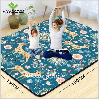 Thảm tập gym yoga siêu to 190*135cm siêu dày 10 mm đa năng thảm chơi cho bé thảm trang trí sàn tập thể dục tại nhà