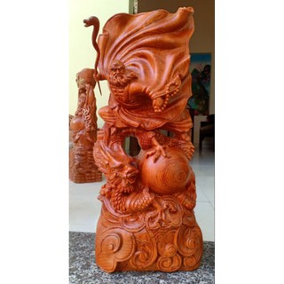 Tượng đạt ma sư tổ gỗ hương cao 50cm