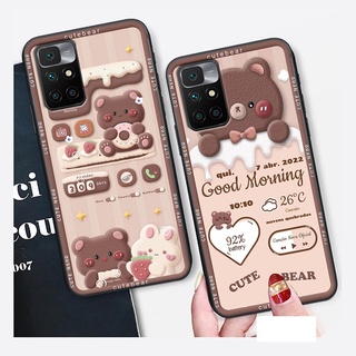 Ốp lưng Xiaomi REDMI 10 in hình Gấu nâu - hồng, Gấu Be@rick  cực CUTE, DỄ THƯƠNG