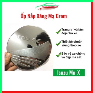 Ốp nắp xăng Mux, Mu-X mạ crom bảo vệ chống trầy trang trí ô tô