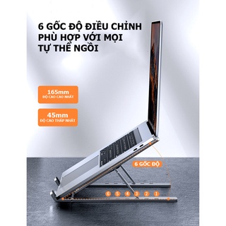 Giá đỡ laptop bằng nhôm gấp gọn dùng cho laptop có thể điều chỉnh nhiều mức độ cao - VL25