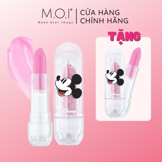 [1 TẶNG 1] Son dưỡng M.O.I Cosmetics Mickey's Magic Lips trong suốt, màu hồng, mùi thơm, cấp ẩm và mềm mượt 3.3g