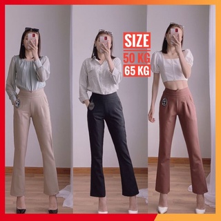 Quần Ống Loe nữ  SANG CHẢNH  Quần dài ống loe lưng thun [mẫu 02]