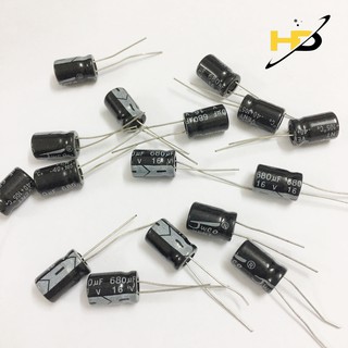 Combo 10 Con Tụ Hóa 680uF 16V JWCO, Mạch Điện Tử, Linh Kiện Điện Tử