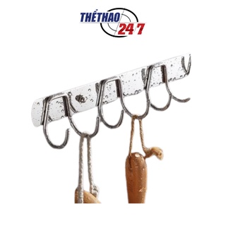 Móc Treo Quần Áo Treo Đồ Tiện Dụng, Giá Treo Quần Áo Inox 10 Móc Dán Tường