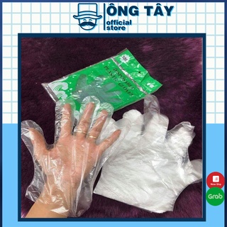 100 chiếc găng tay nilon nhuộm tóc, nấu nướng, làm vệ sinh - găng tay nilong dùng 1 lần