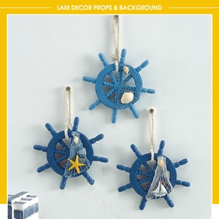 Mô Hình Tay Lái Trang Trí Phong Cách Biển LAM DECOR Size 13cm