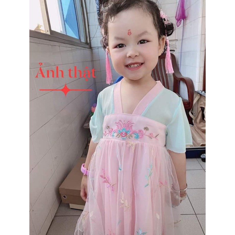 Sét váy cổ trang cho bé