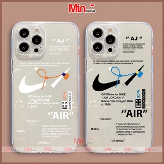 Ốp lưng iPhone Nike chống sốc viền vuông silicon trong suốt bvc cho iphone 6/6s/7/8/X/XS/XR/11/12/13 Pro Plus Max