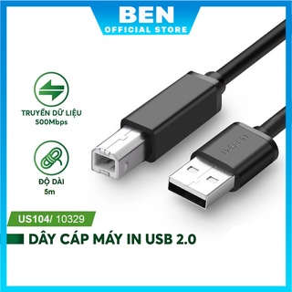 Dây máy in USB 2.0 dài 5m UGREEN 10329 - Hàng Chính Hãng